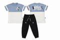 Conjunto Pant Negro Cortes PK + Camiseta Textura Cortes