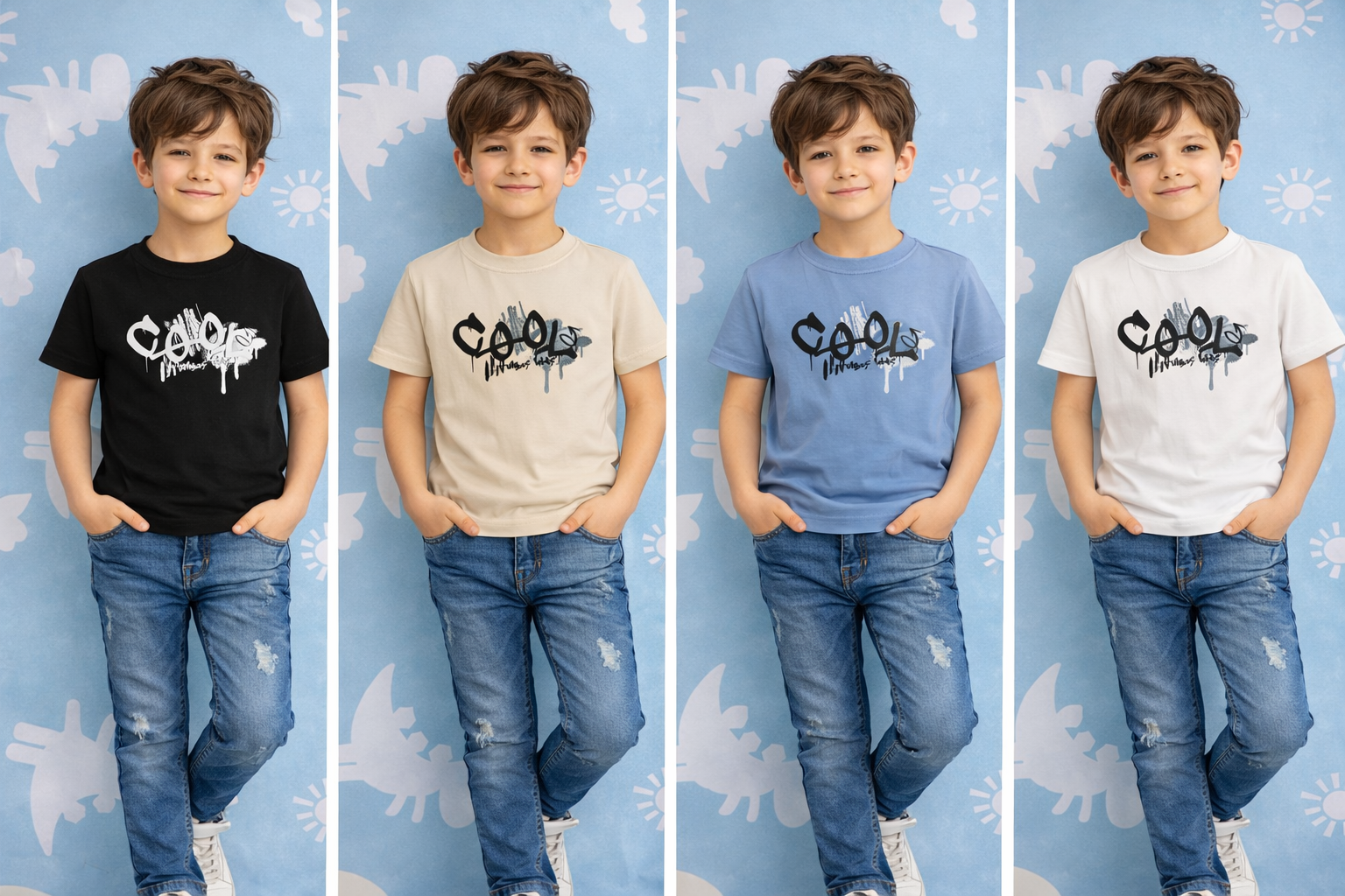 Conjunto Cool Jean + Camiseta Texturas Licra