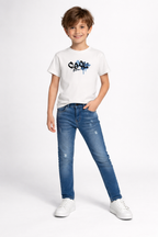 Conjunto Cool Jean + Camiseta Texturas Licra