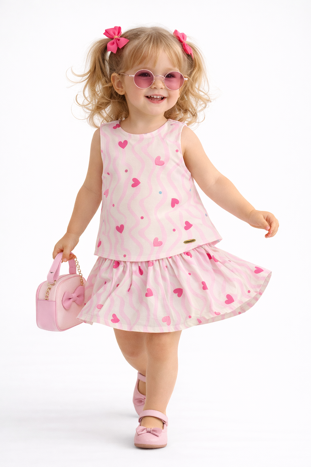Conjunto Falda Hearts girls