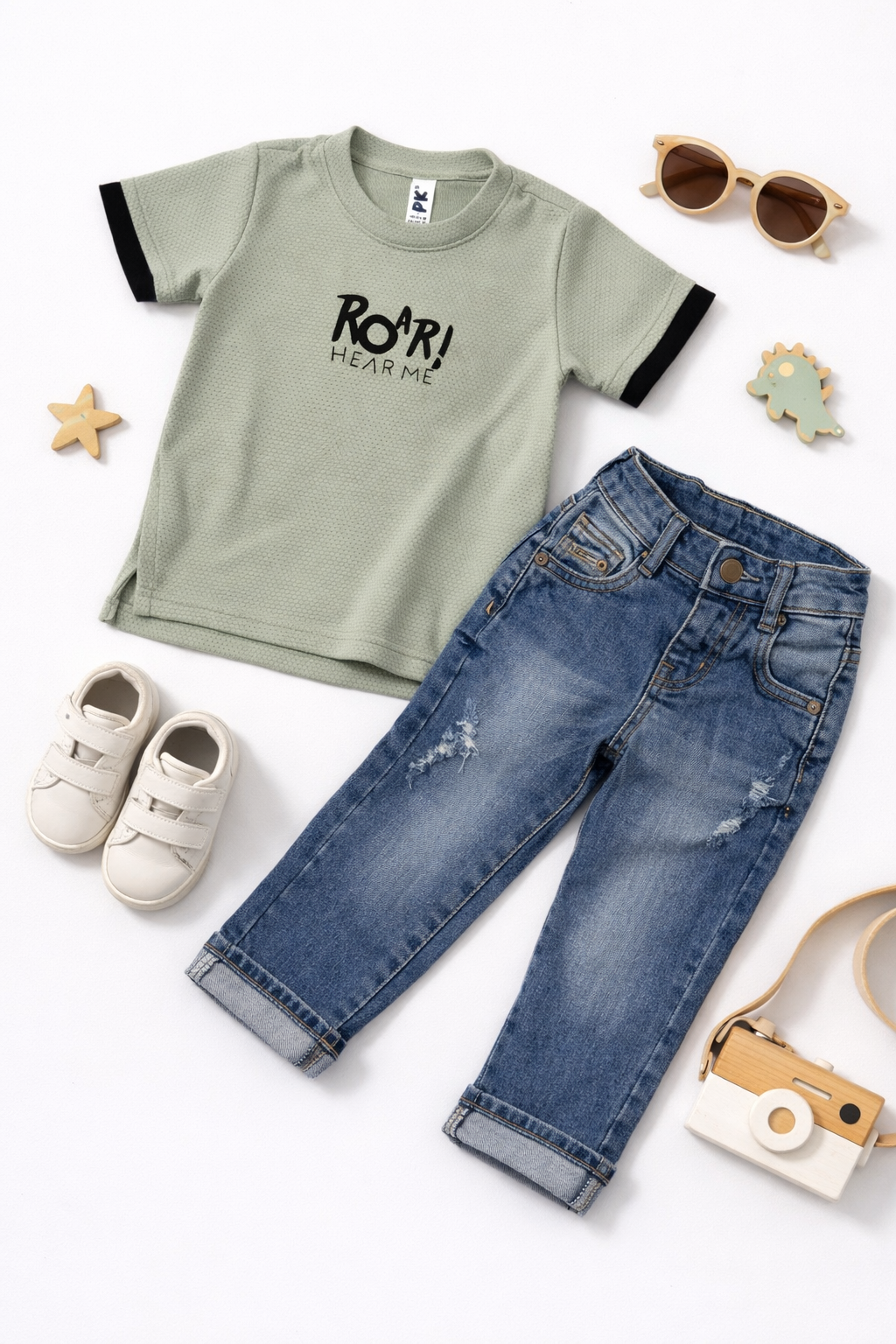 Conjunto Jean + Camiseta Texturas Daimon