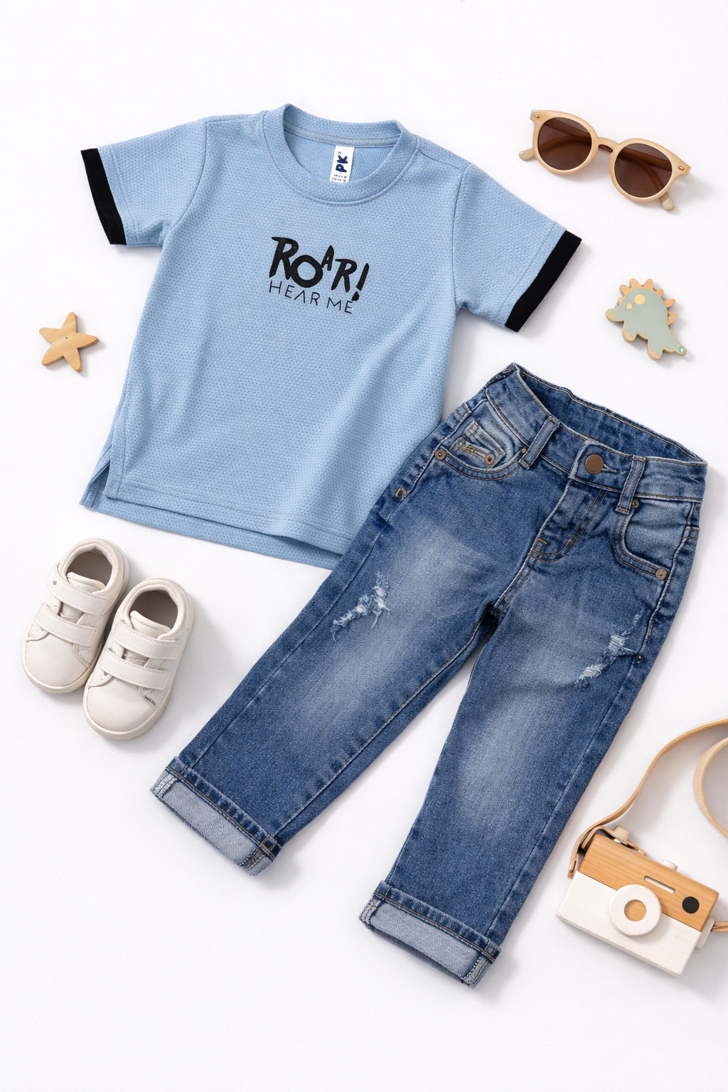 Conjunto Jean + Camiseta Texturas Daimon