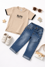 Conjunto Jean + Camiseta Texturas Daimon