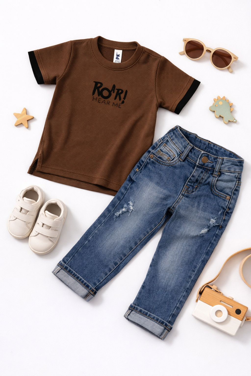 Conjunto Jean + Camiseta Texturas Daimon