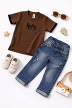 Conjunto Jean + Camiseta Texturas Daimon
