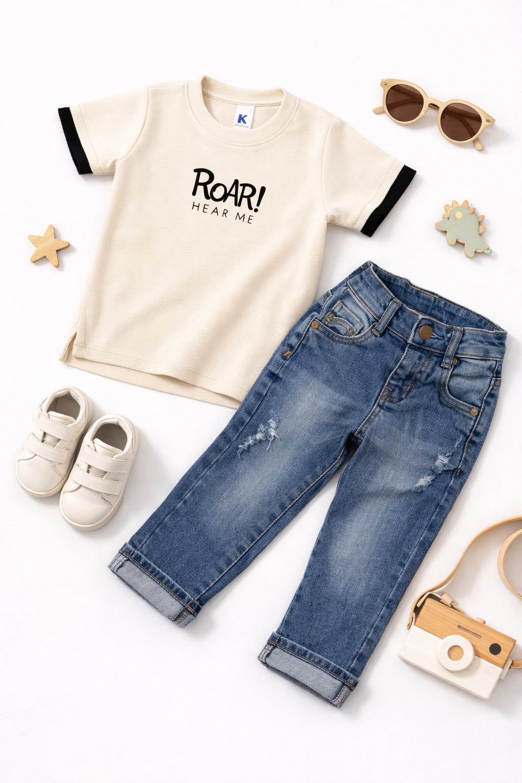 Conjunto Jean + Camiseta Texturas Daimon