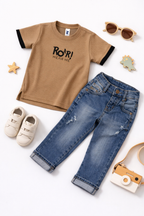 Conjunto Jean + Camiseta Texturas Daimon
