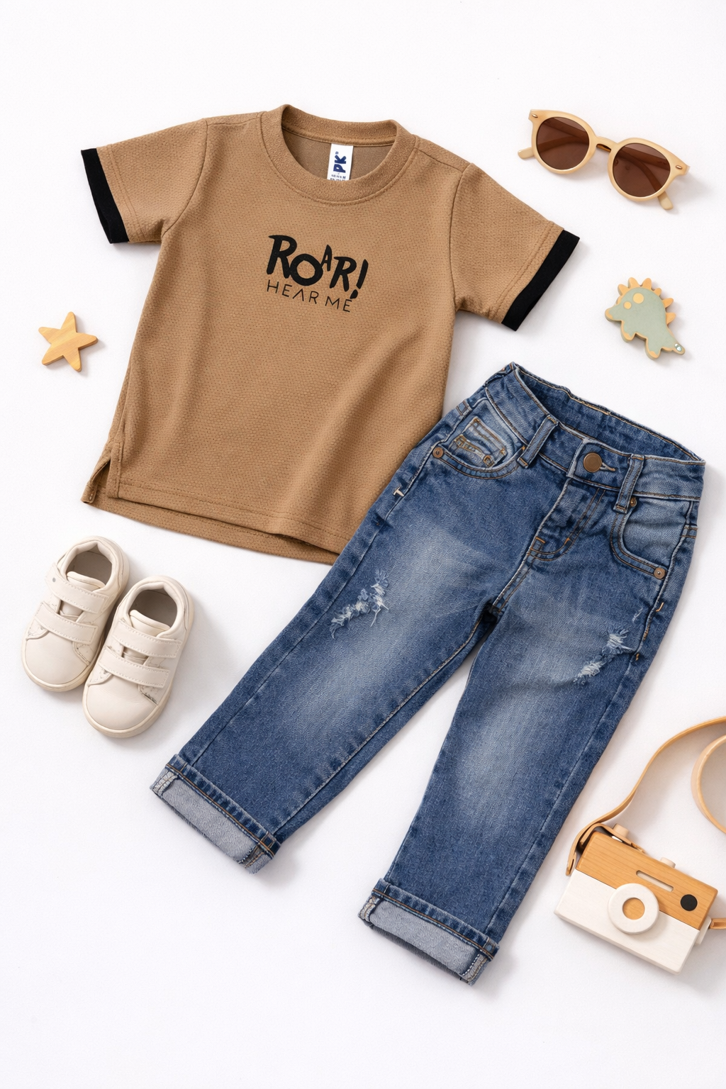 Conjunto Jean + Camiseta Texturas Daimon