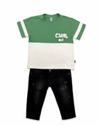 Conjunto Oreo Jean Negro + Camiseta Cortes