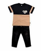 Conjunto Oreo Jean Negro + Camiseta Cortes