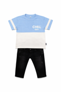 Conjunto Oreo Jean Negro + Camiseta Cortes