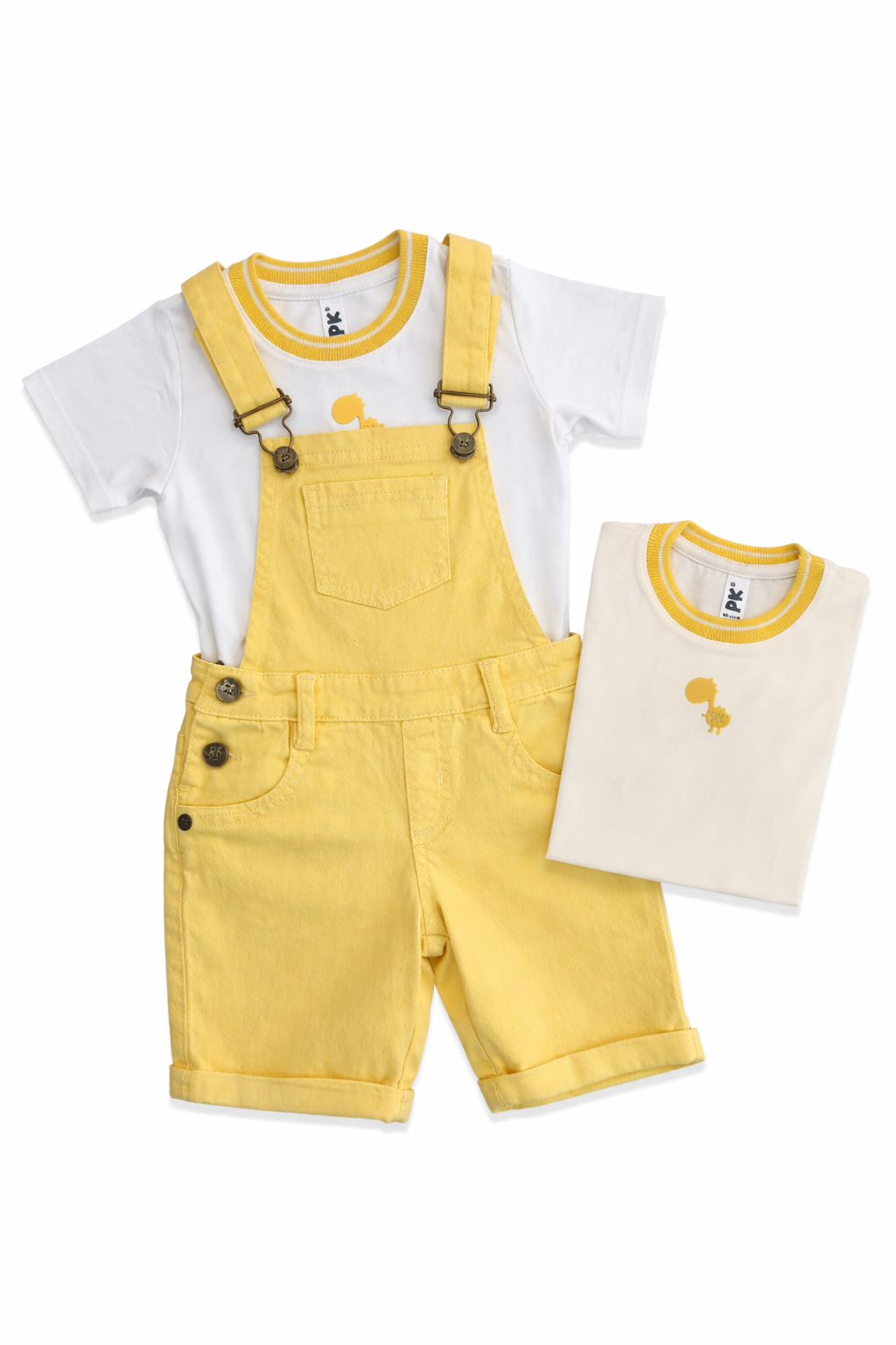 Conjunto Overol color DINO AMARILLO