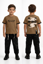 Conjunto Pantalón Cargo Oreo + Camiseta New York