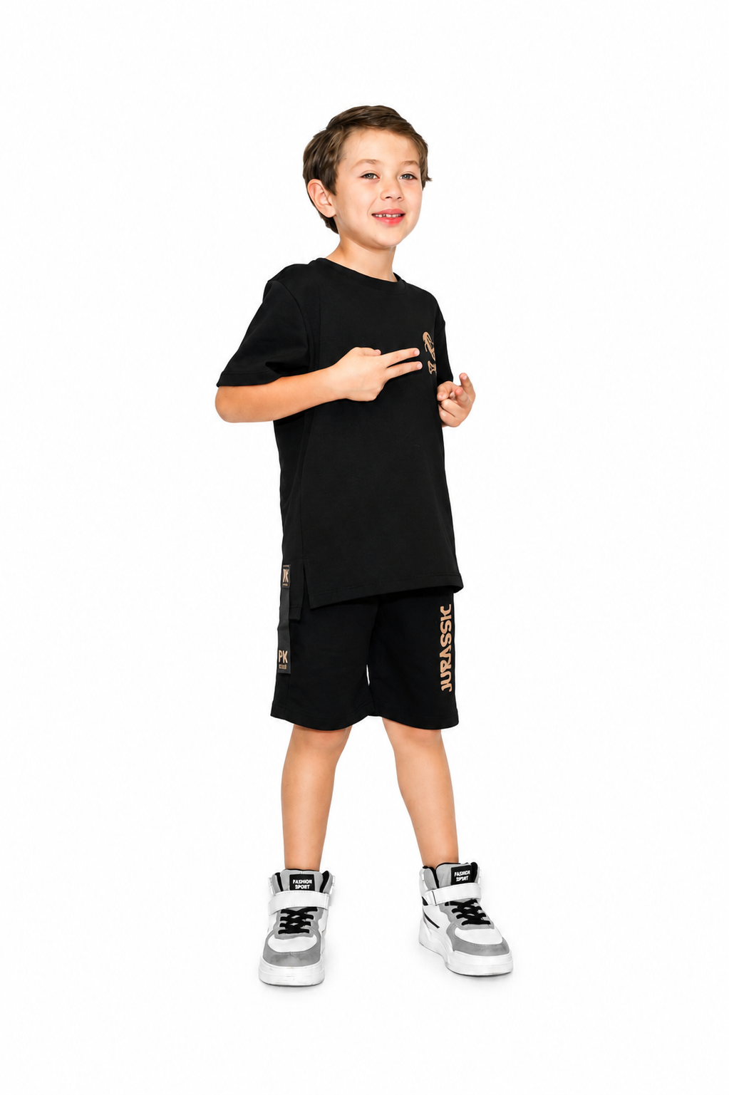 Conjunto Infantil Bermuda Qatar Jurassic