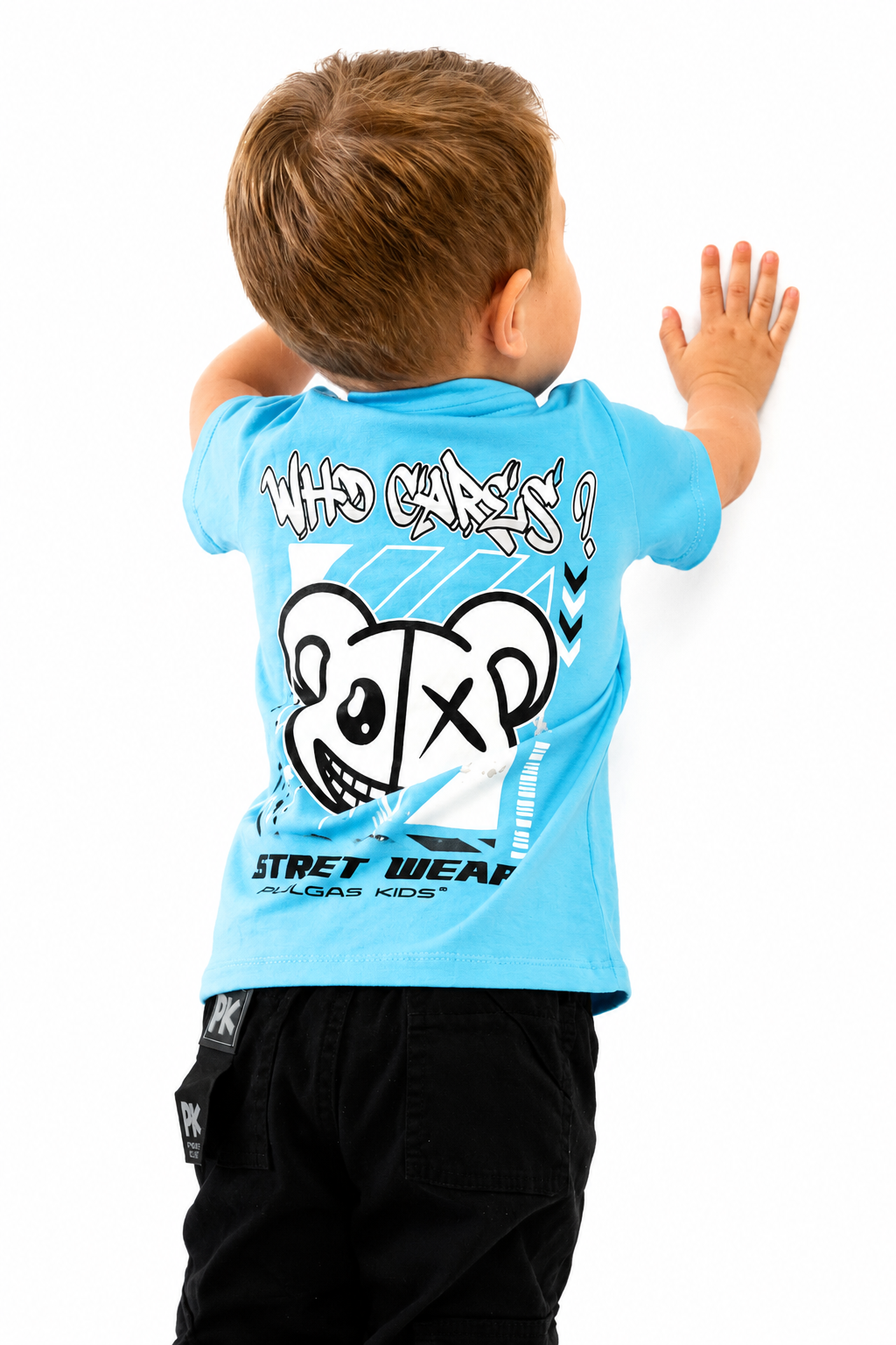 Conjunto Parachute Dril Negro + Camiseta Estampada