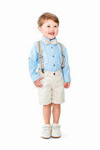 Set Clásico Tirantes + Bermuda Lino Camisa Larga