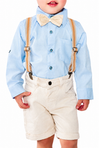 Set Clásico Tirantes + Bermuda Lino Camisa Larga