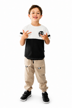 Conjunto Pant Caqui Cortes PK + Camiseta Textura Cortes