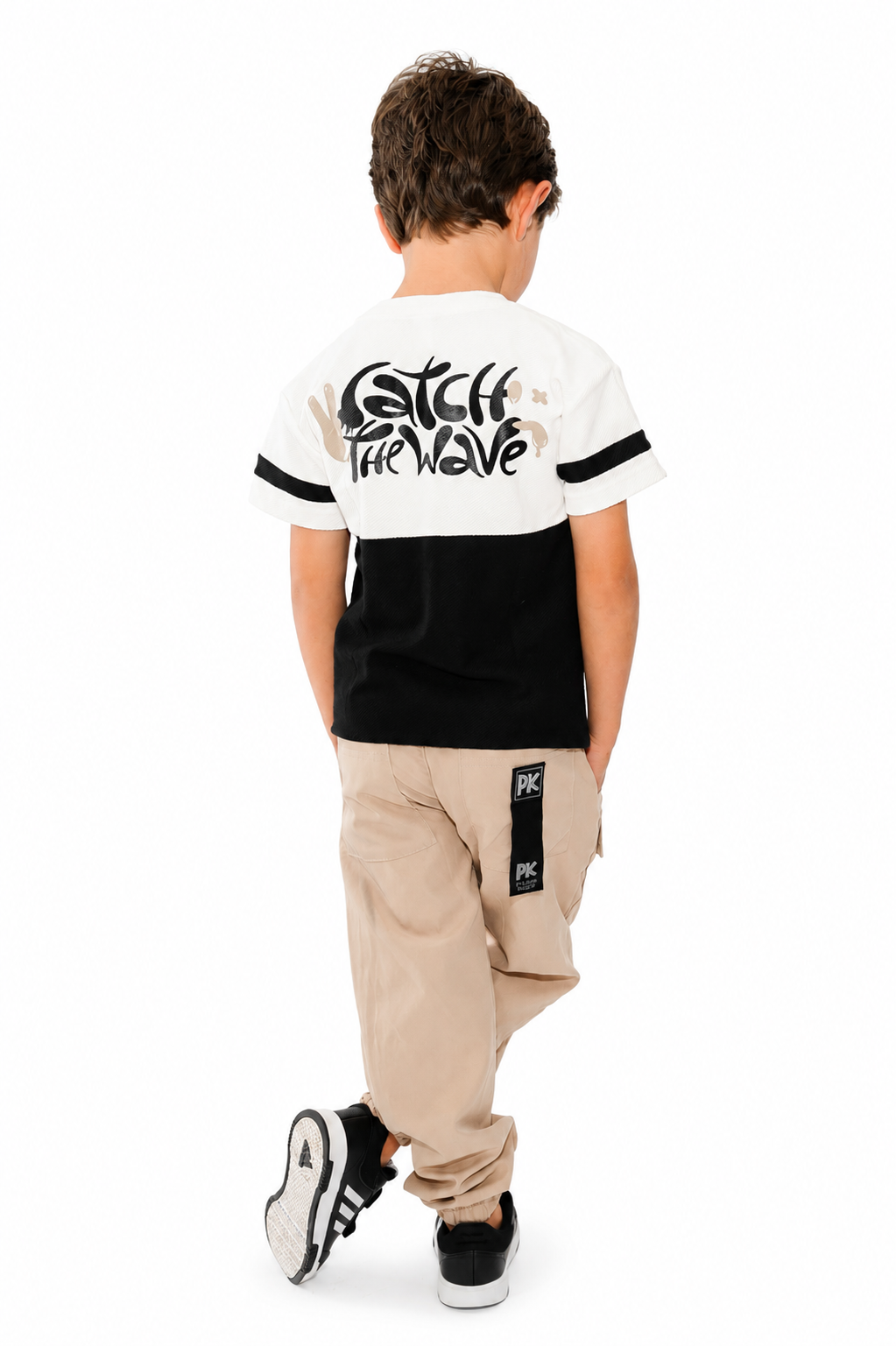 Conjunto Pant Caqui Cortes PK + Camiseta Textura Cortes