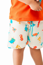 Conjunto Summer Naranja Antifluido Bermuda