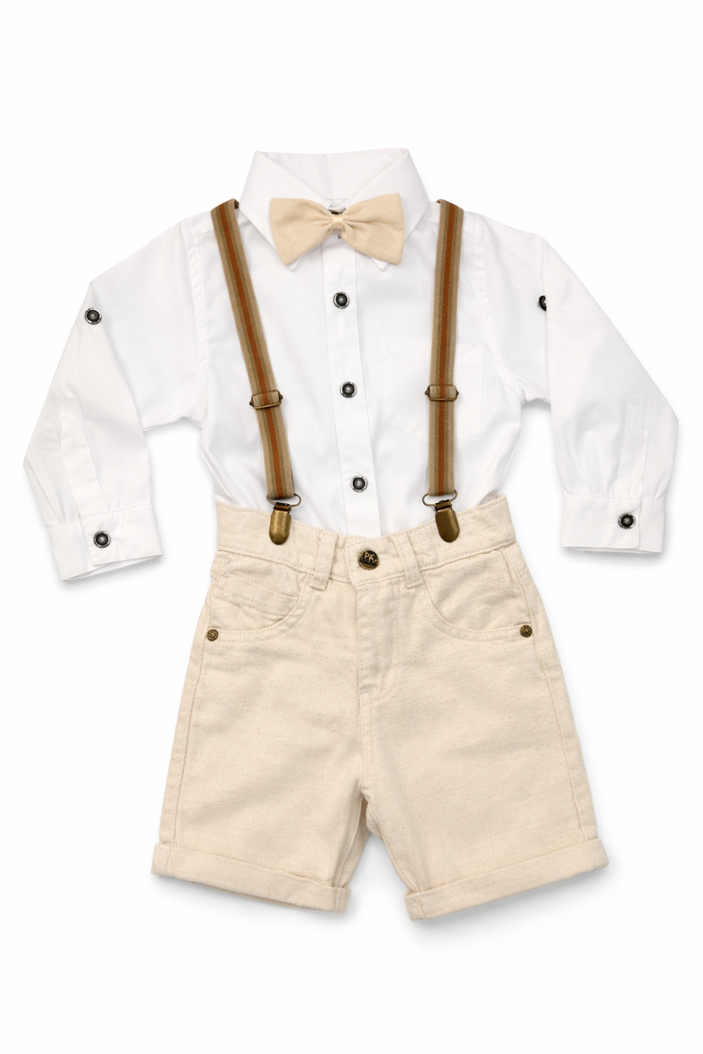 Set Clásico Tirantes + Bermuda Lino Camisa Larga